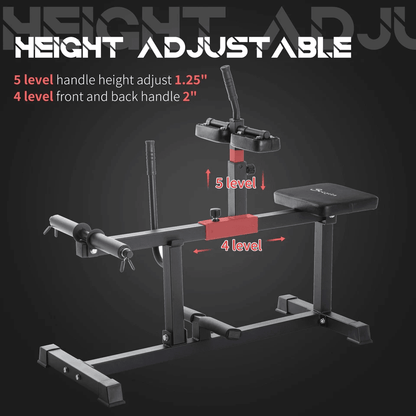 Soozier Seated Calf Raise Machine Heavy Duty Home Gym Strength Training Equipment For Lower Leg Mus 3