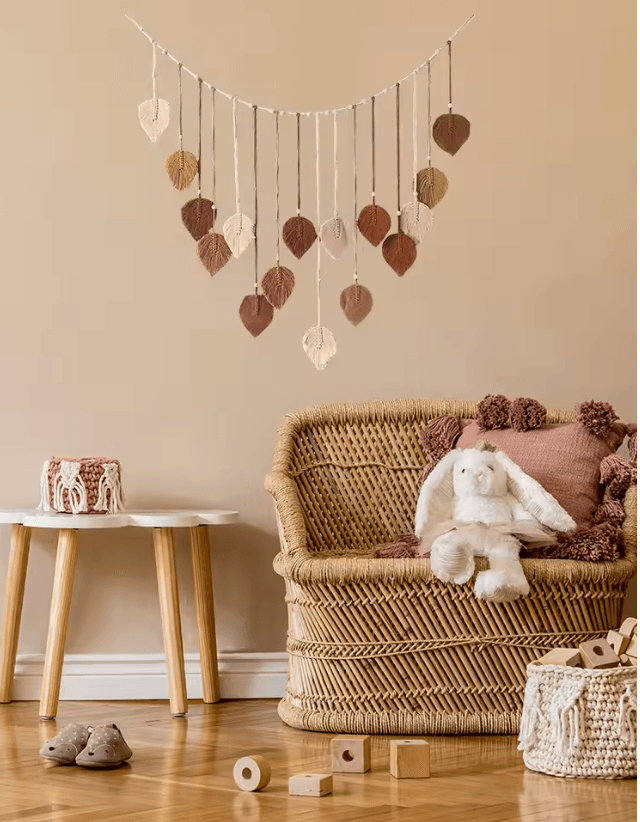Boho Macrame Leaf Wall Hanging  Feather Tapestry Home Decor For Bedroom Or Living Room 3