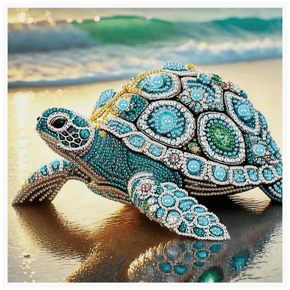 Gemstone Turtle Diamond Art Kit – Special Shape Painting for Adults and Beginners