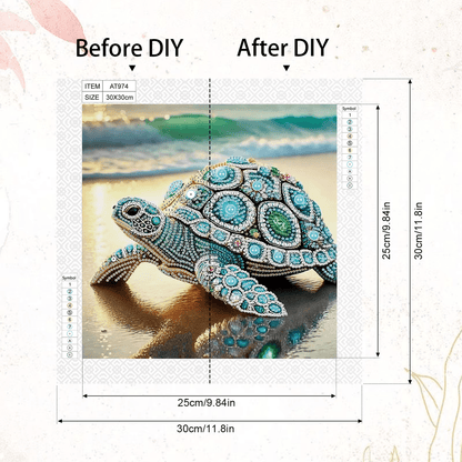 Gemstone Turtle Diamond Art Kit  Special Shape Painting For Adults And Beginners 1
