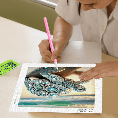 Gemstone Turtle Diamond Art Kit  Special Shape Painting For Adults And Beginners 4