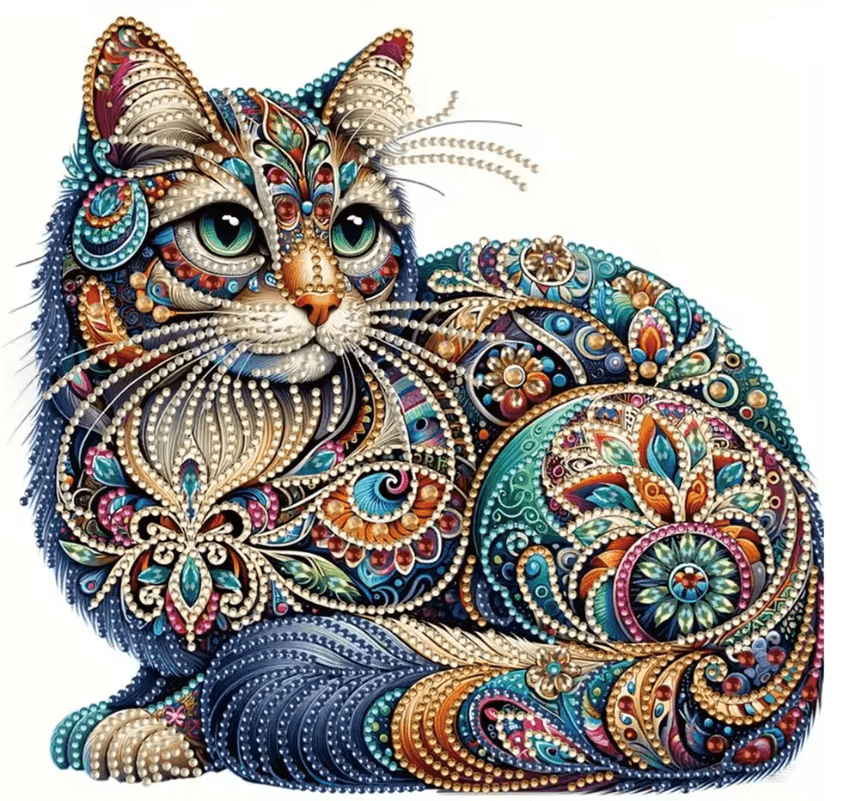 Animal Diamond Painting Kit  DIY Partial Drill Butterfly Rabbit And Cat Art For Adults And Kids 4