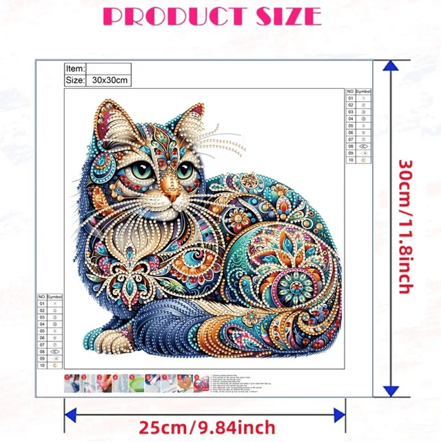 Animal Diamond Painting Kit  DIY Partial Drill Butterfly Rabbit And Cat Art For Adults And Kids 5
