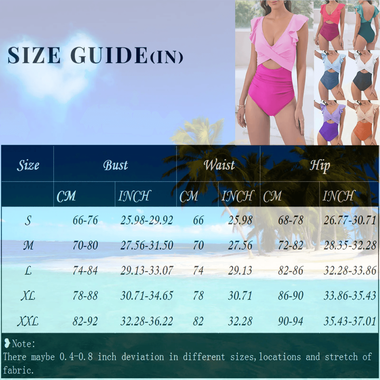 V Neck One Piece Swimsuit  Tummy Control Backless Bathing Suit For Women 7