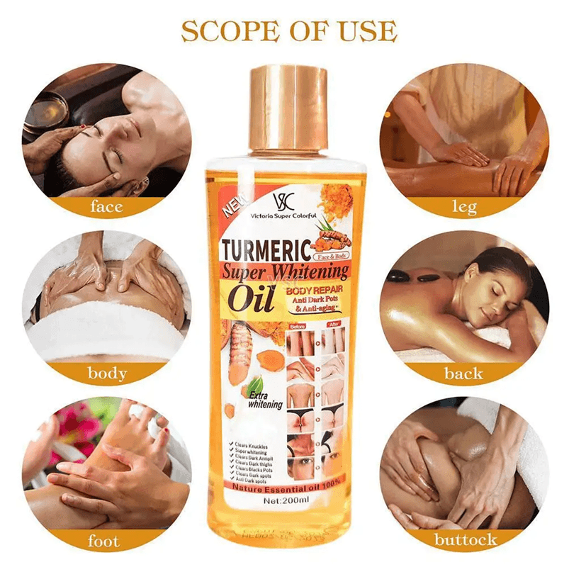 Turmeric Essential Oil Massage  Skincare Blend  Brightening Body And Face Oil For Radiance And Rene 5