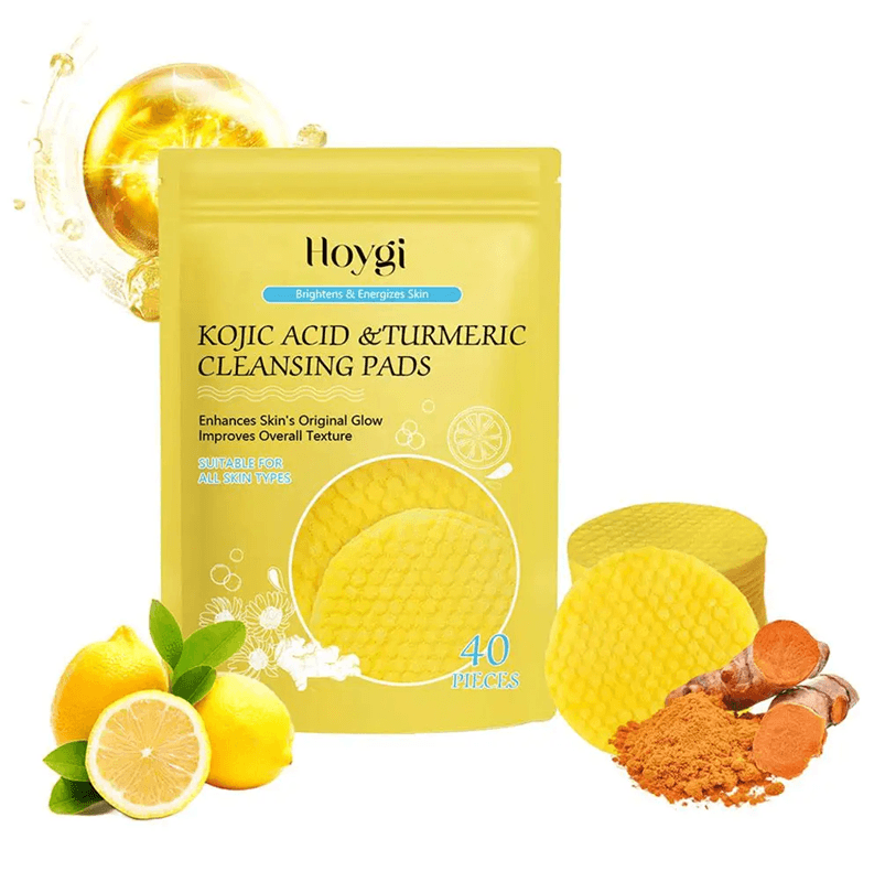 Turmeric Kojic Acid Cleansing Pads  Exfoliating Facial Wipes For Bright Clear Skin 2