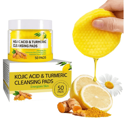Turmeric Kojic Acid Cleansing Pads  Exfoliating Facial Wipes For Bright Clear Skin 3