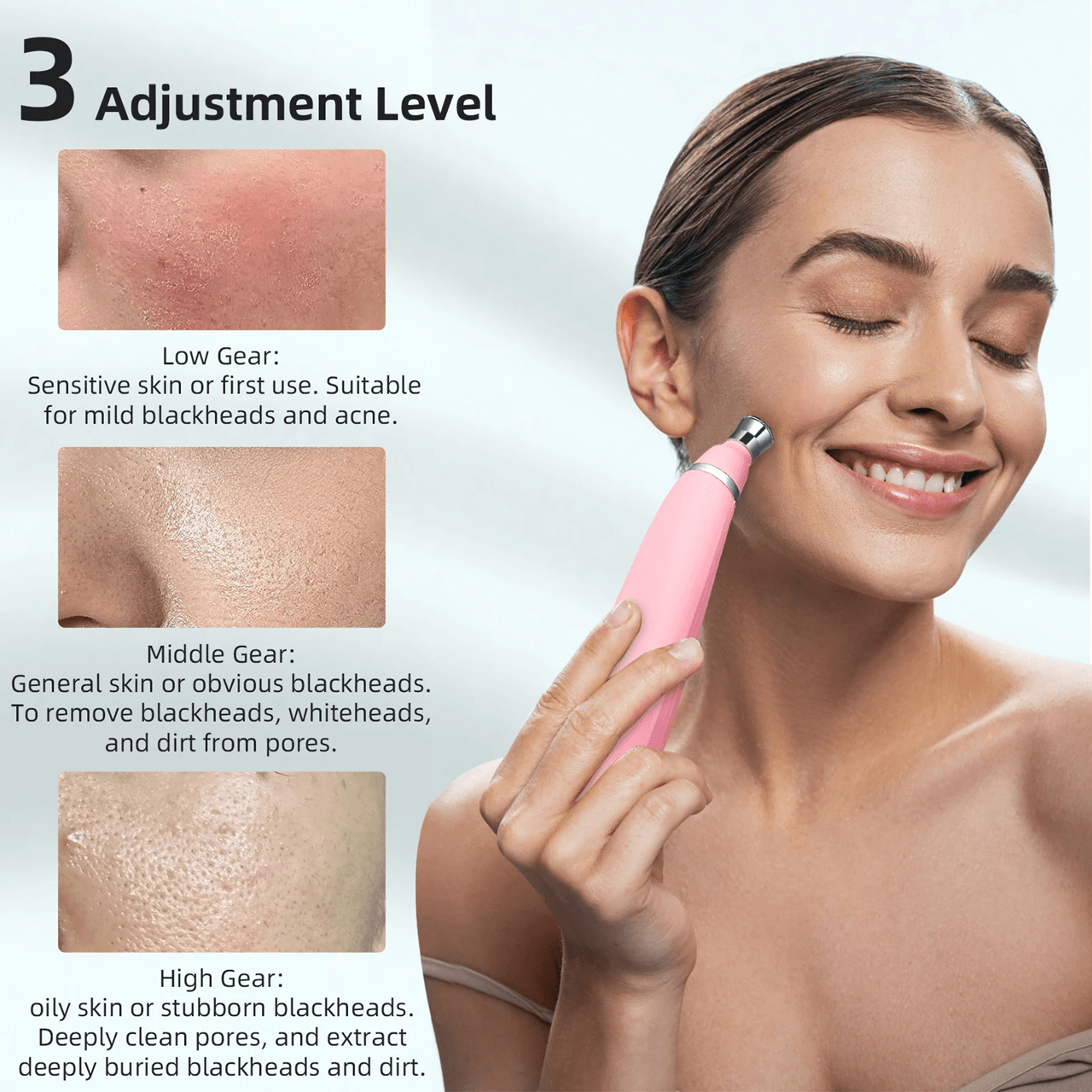 Portable Diamond Microdermabrasion Device  Exfoliating Vacuum Blackhead Remover For Deep Facial Cle 4