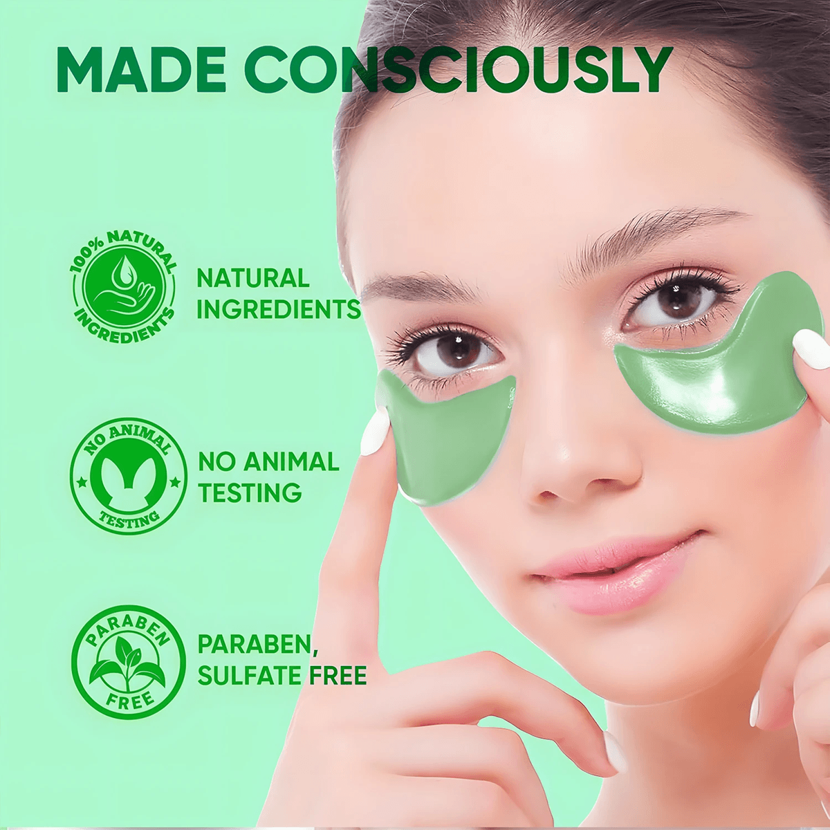 60 Piece Collagen Eye Patch Seaweed Under Eye Mask For Dark Circles And Hydration 3