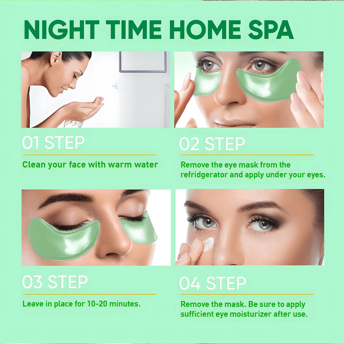 60 Piece Collagen Eye Patch Seaweed Under Eye Mask For Dark Circles And Hydration 5