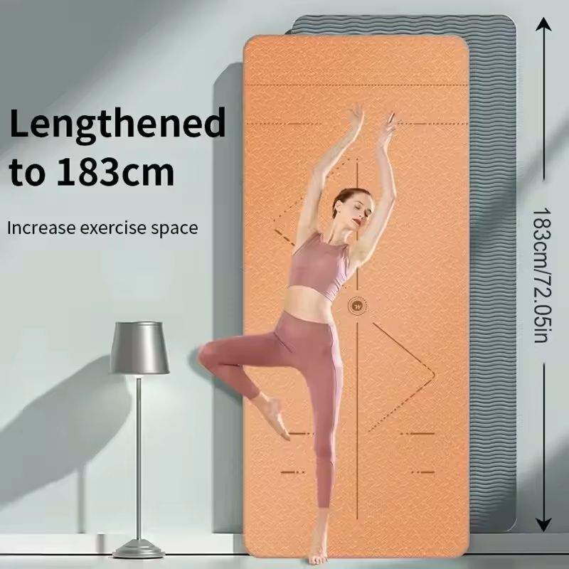 Eco Friendly Non Slip Yoga Mat With Carrying Strap For Home Fitness And Pilates 1