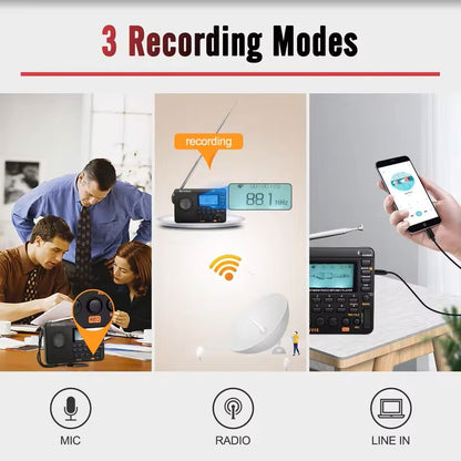 Portable MultiBand Rechargeable Radio With USB Recorder 3