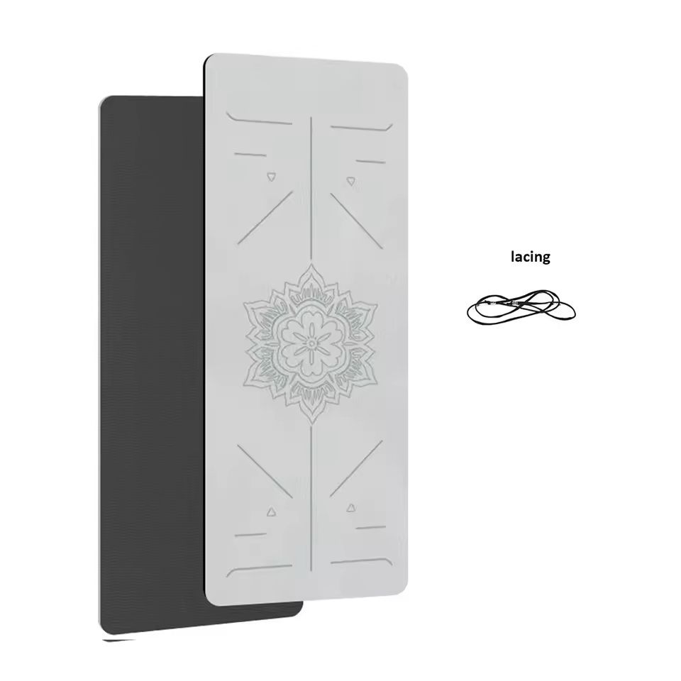 NonSlip TPE Yoga Mat With Body Alignment Guide 2