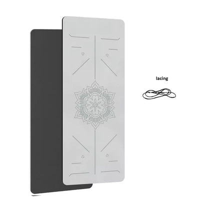 NonSlip TPE Yoga Mat With Body Alignment Guide 2
