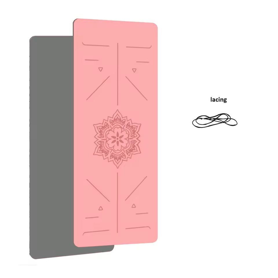 NonSlip TPE Yoga Mat With Body Alignment Guide 6