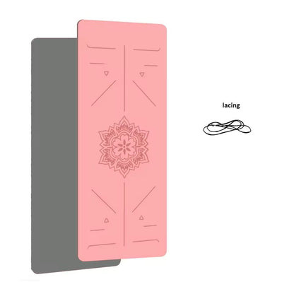 NonSlip TPE Yoga Mat With Body Alignment Guide 6
