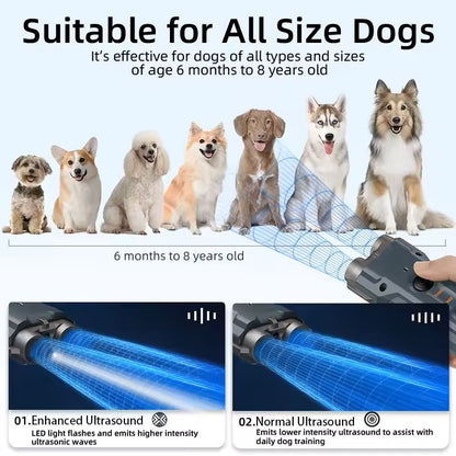 Ultrasonic Dog Repeller With LED Flashlight And AntiBark Alarm 1