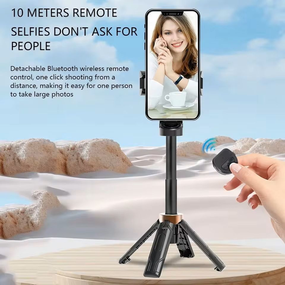 Mini Bluetooth Selfie Stick With Tripod And Remote Control 1