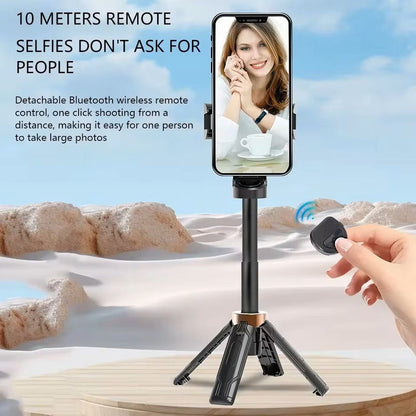 Mini Bluetooth Selfie Stick With Tripod And Remote Control 1