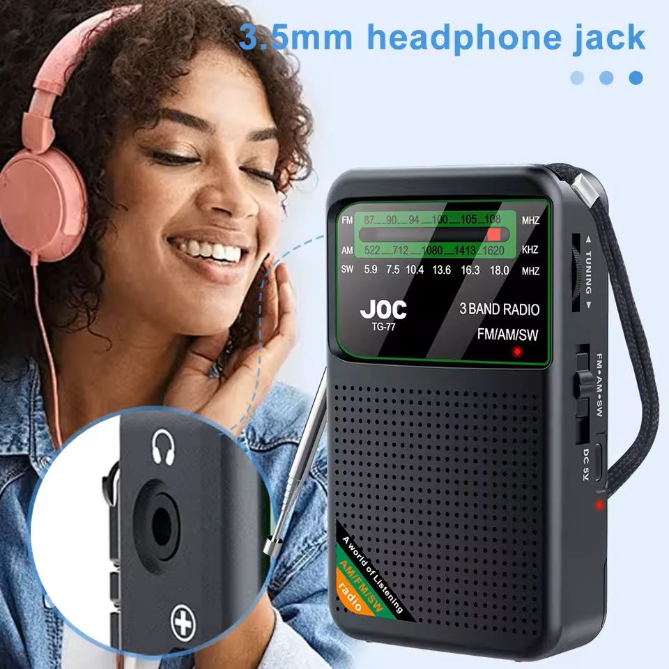 Rechargeable Pocket Radio with FM AM SW and HD Display