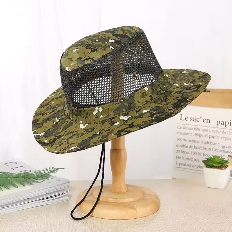 Breathable Outdoor Bucket Hat With Mesh For Sun Protection 1