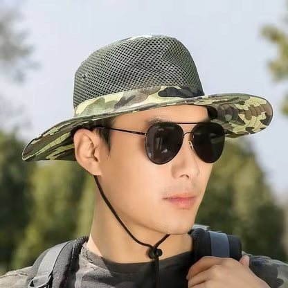 Breathable Outdoor Bucket Hat With Mesh For Sun Protection 3