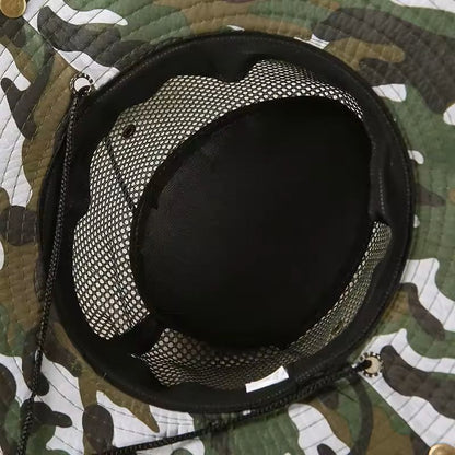 Breathable Outdoor Bucket Hat With Mesh For Sun Protection 5