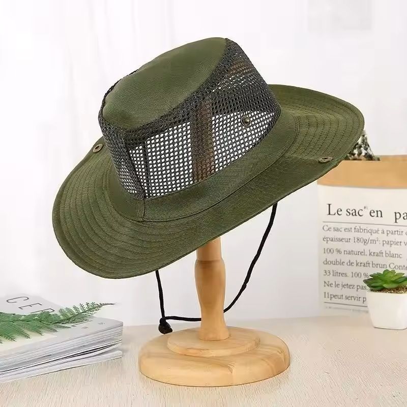 Breathable Outdoor Bucket Hat With Mesh For Sun Protection 6