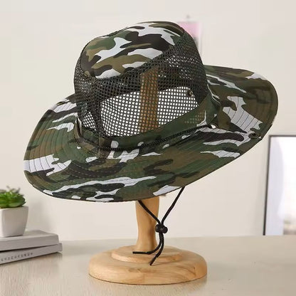 Breathable Outdoor Bucket Hat With Mesh For Sun Protection 8