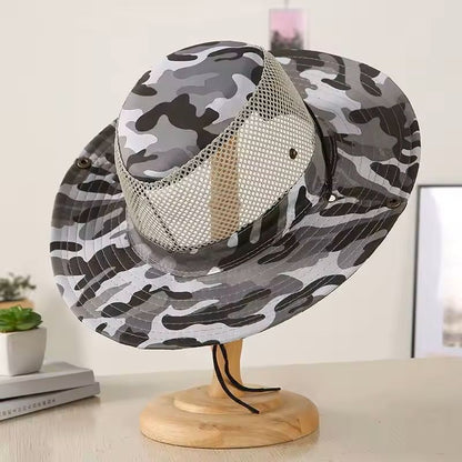 Breathable Outdoor Bucket Hat With Mesh For Sun Protection 12