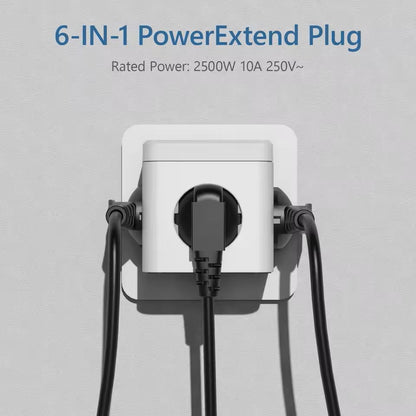 Cube Wall Socket Extender with USB and Type-C Charging