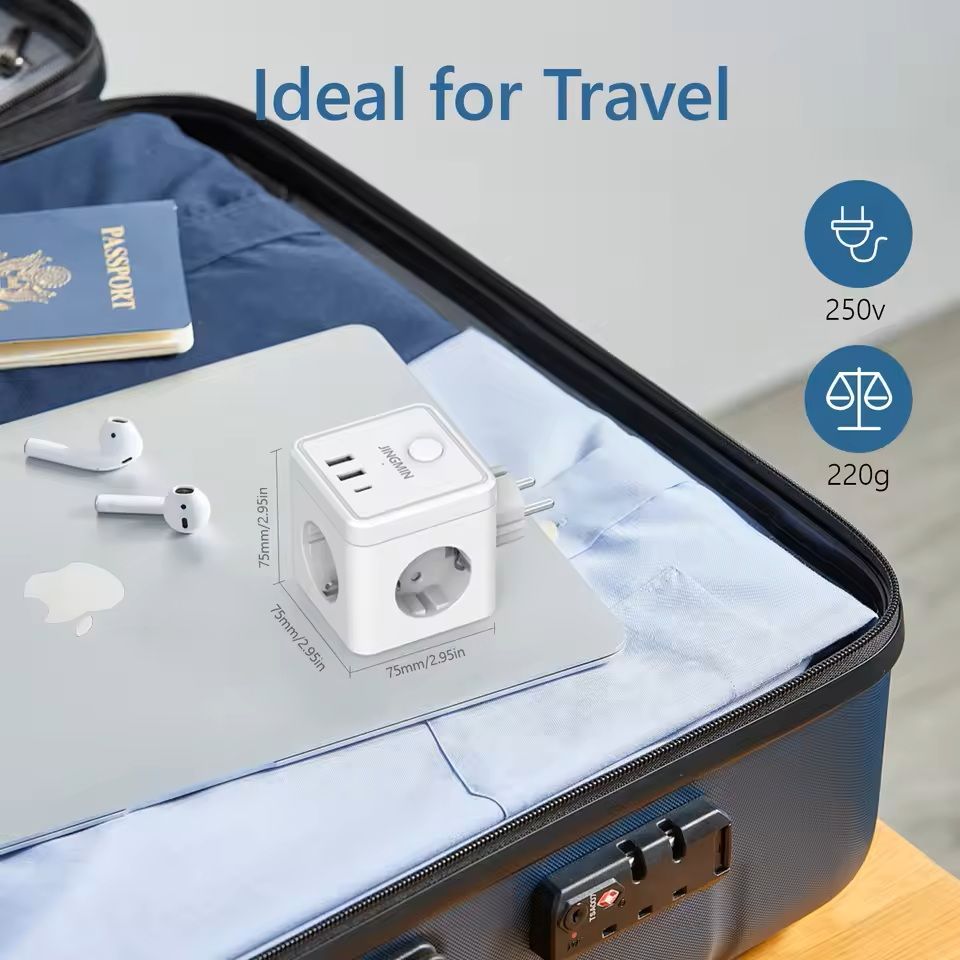 Cube Wall Socket Extender With USB And TypeC Charging 4