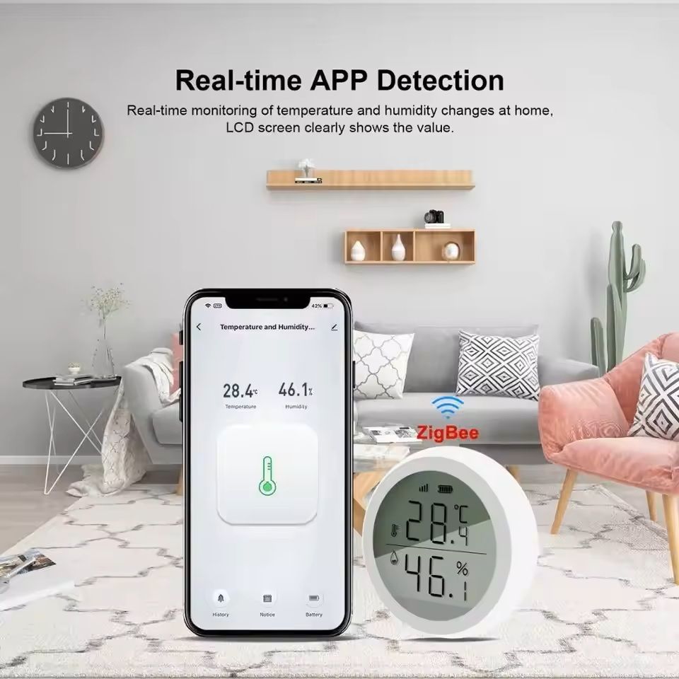 Smart Indoor Temperature And Humidity Sensor With LCD Display 5