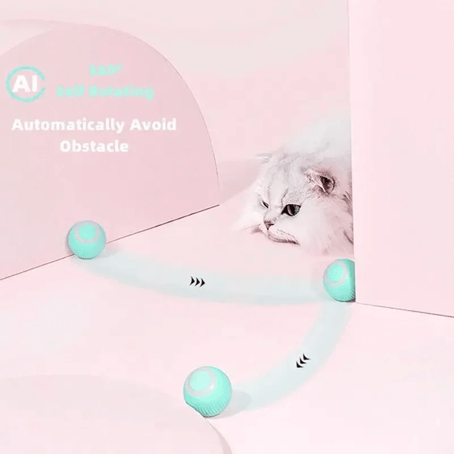 Rechargeable Smart Cat Ball  Interactive SelfMoving Toy For Indoor Play 1