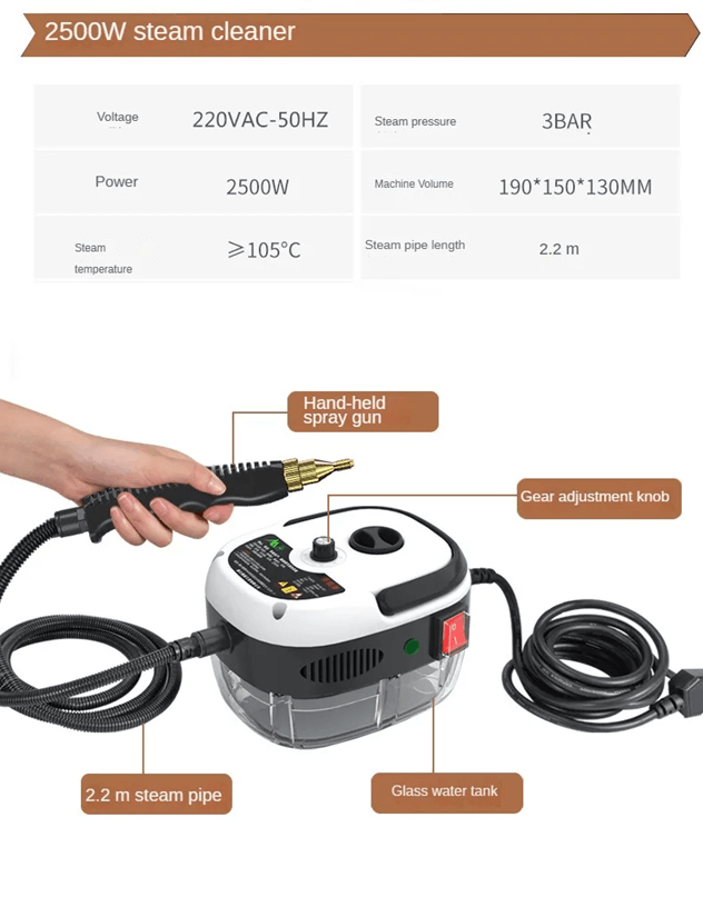 High Temperature Steam Cleaner For Home And Car Deep Cleaning 5