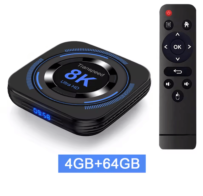 Transpeed Android TV Box With 8K Support And Dual WiFi Streaming 8