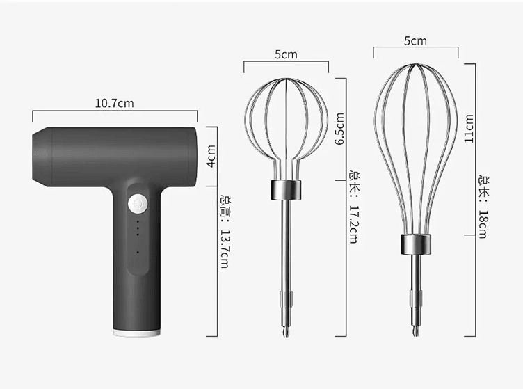 Wireless Electric Hand Mixer With 3 Speeds For Baking And Cooking 7