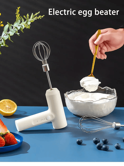 Wireless Electric Hand Mixer with 3 Speeds for Baking and Cooking