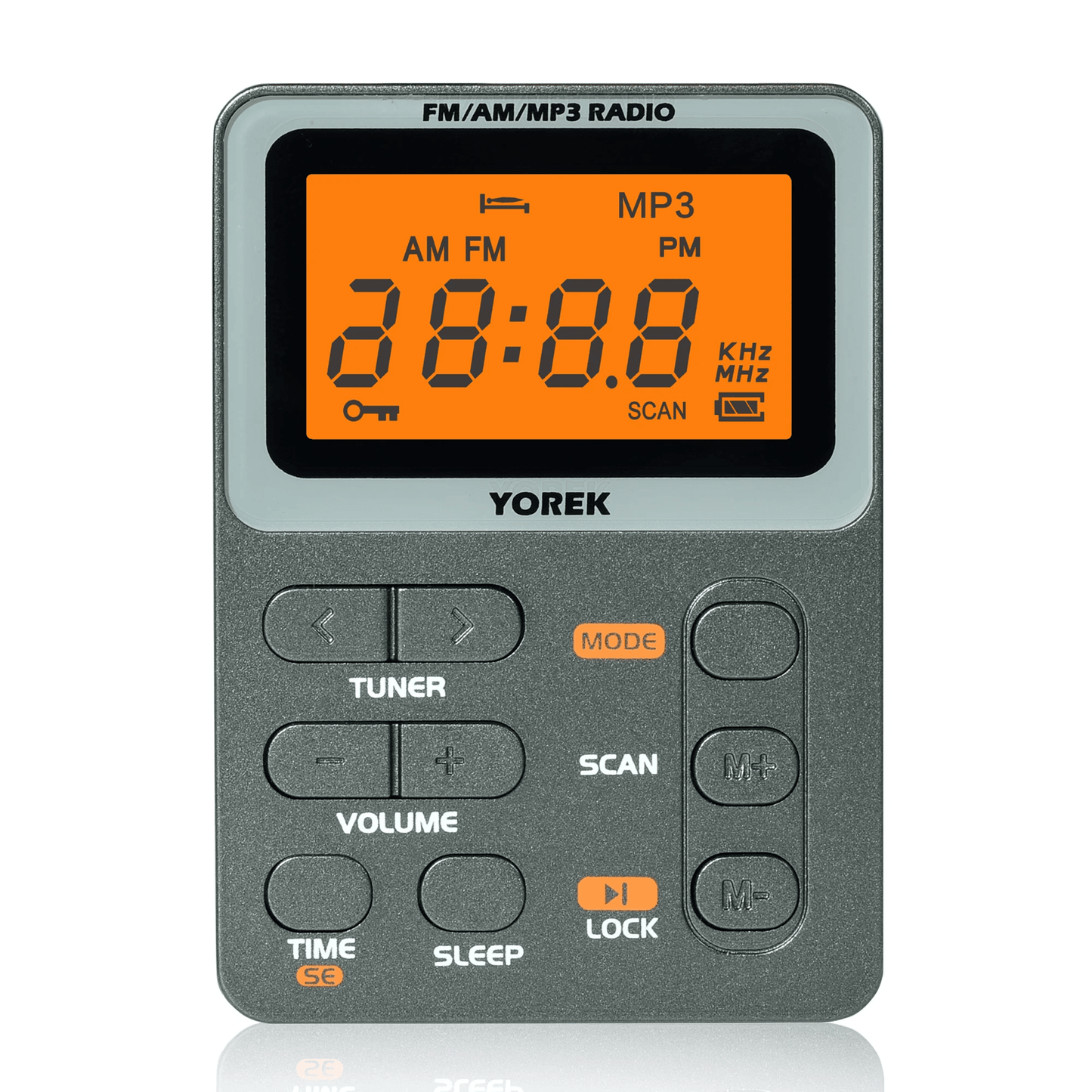 Yorek Portable AM FM Radio with MP3 Player and TF Card Support