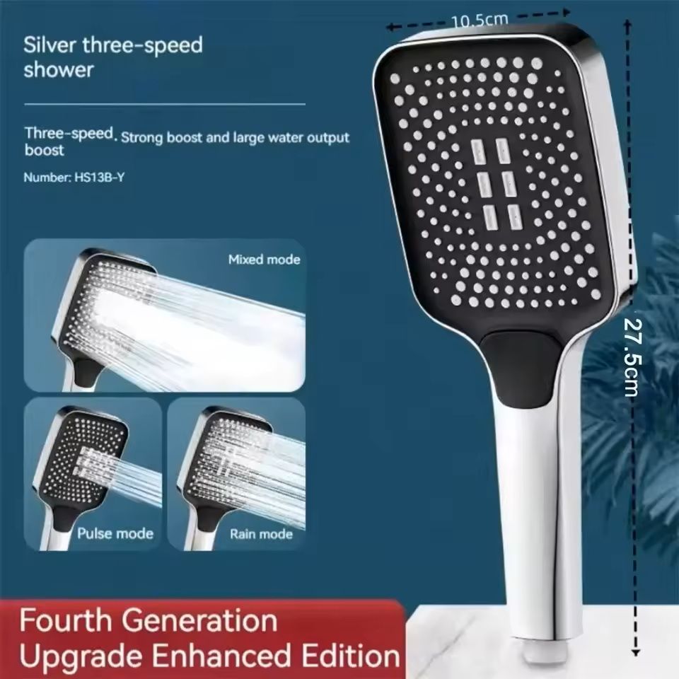 High Pressure 3Mode Adjustable Shower Head For Rainfall Experience 0