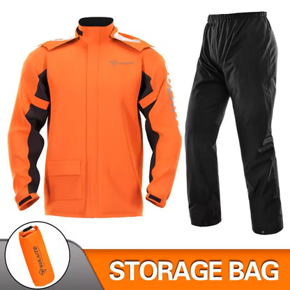 Motorcycle Rain Suit With Waterproof Jacket And Pants For Outdoor Riding 9