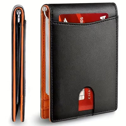 Slim RFID-Blocking Smart Wallet with Money Cli