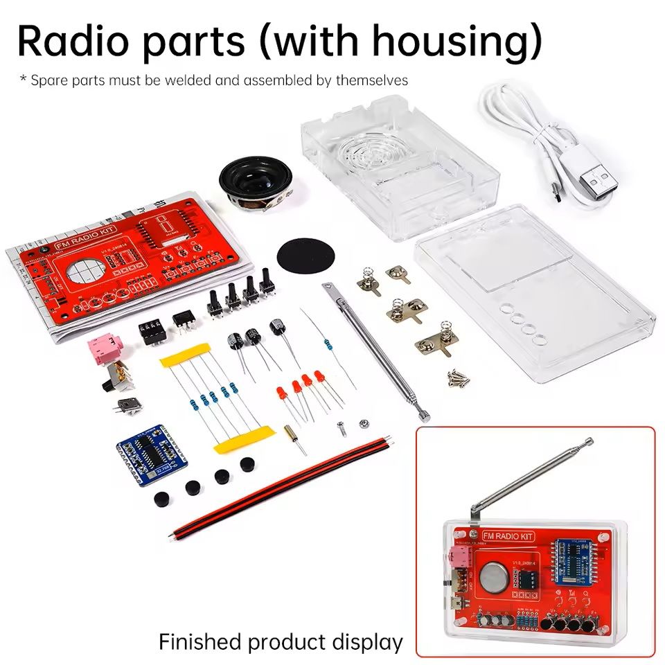 DIY RDA5807 FM Radio Electronic Kit With Digital Display 7