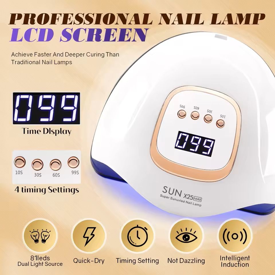 Professional LED UV Nail Lamp Dryer With Auto Sensor And 4 Timers 2