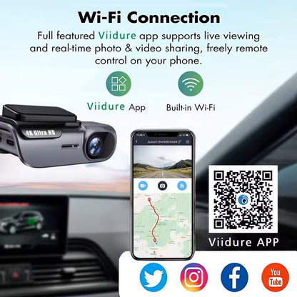 4K UHD Dash Cam With WiFi Night Vision And 24Hour Monitoring 2