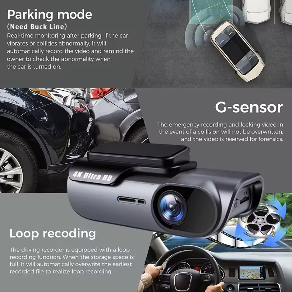 4K UHD Dash Cam With WiFi Night Vision And 24Hour Monitoring 3