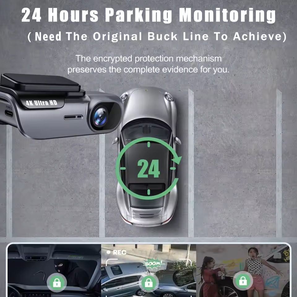 4K UHD Dash Cam With WiFi Night Vision And 24Hour Monitoring 5