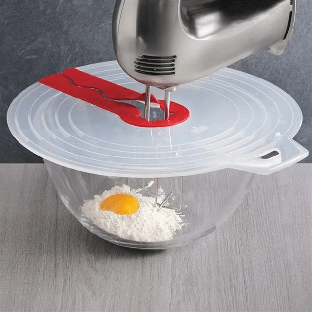 Silicone Mixing Bowl Lid and Splatter Guard for Whisk and Egg Beaters