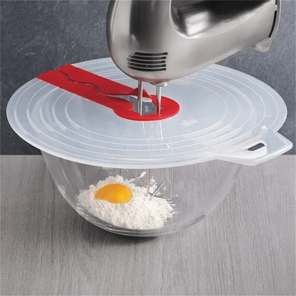 Silicone Mixing Bowl Lid and Splatter Guard for Whisk and Egg Beaters