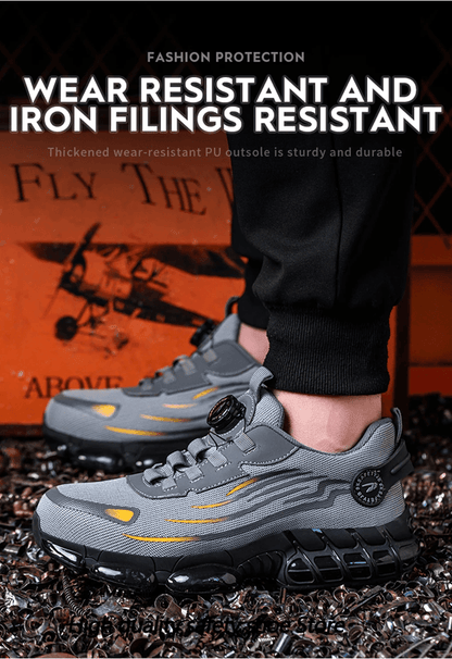 Mens Rotating Button Safety Shoes With Anti Smash And Anti Puncture Protection 5